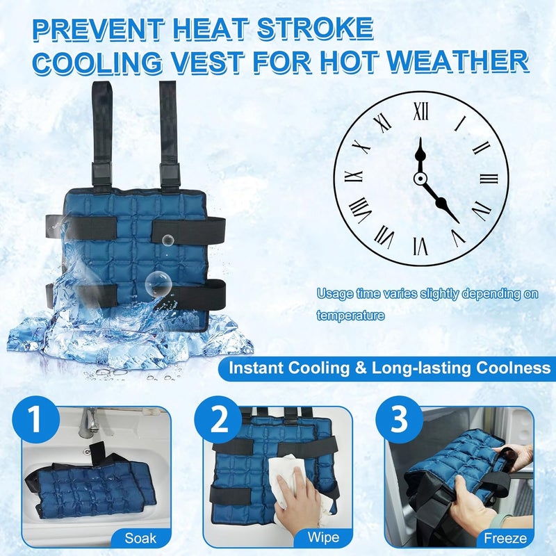 Blobuste Cooling Vest with Ice Packs, Adjustable Reusable Ice Cell Jacket for Men Women, for Outdoor Sports, Work, Hiking - Image 2